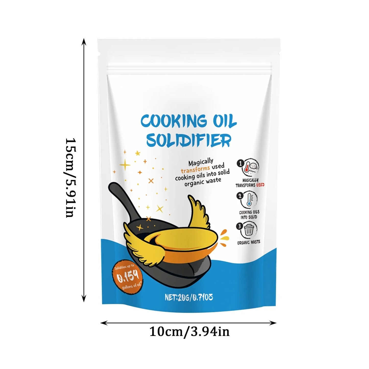 Practical Household Cooking Oil Solidifier Rapidly Solidify Fry Barbecue Waste Oil Hardener Eco-Friendly Kitchen Cleaning Tool