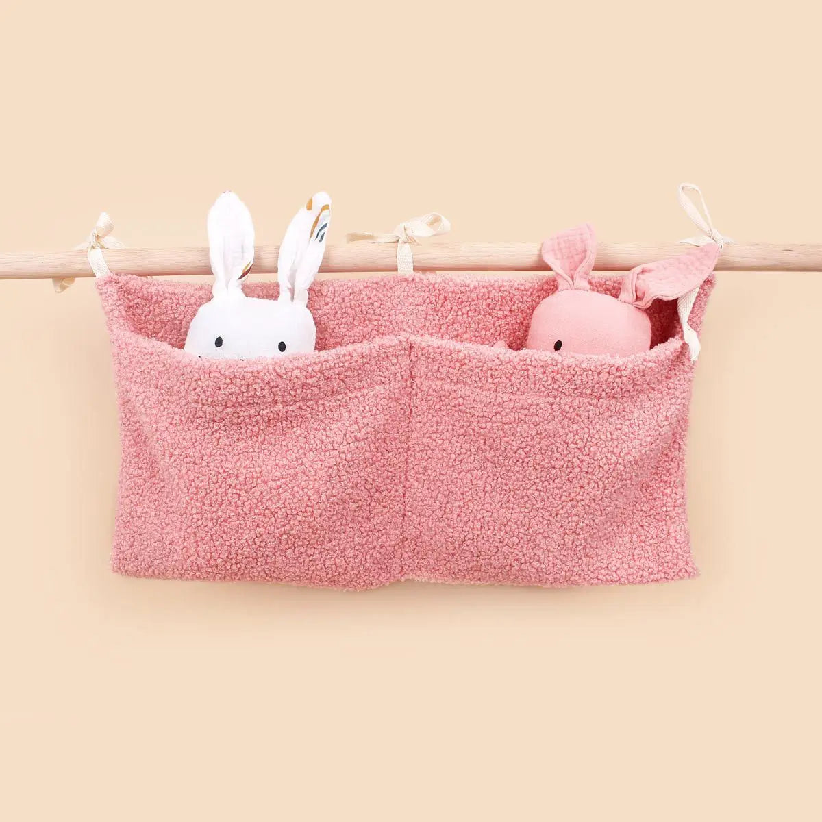 Velvet Baby Diaper Bag Bed Side Storage Bag Bedding Items Double Pocket Baby Stroller Hanging Bag Bottle Toy Organizer Pouch