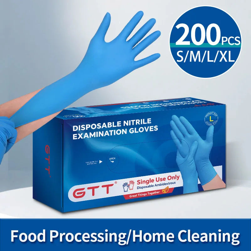 100pcs Disposable Nitrile Gloves Suitable For Home Use Latex Free Suitable For Lab Tattoo Kitchen And Food Contact Thick Durable