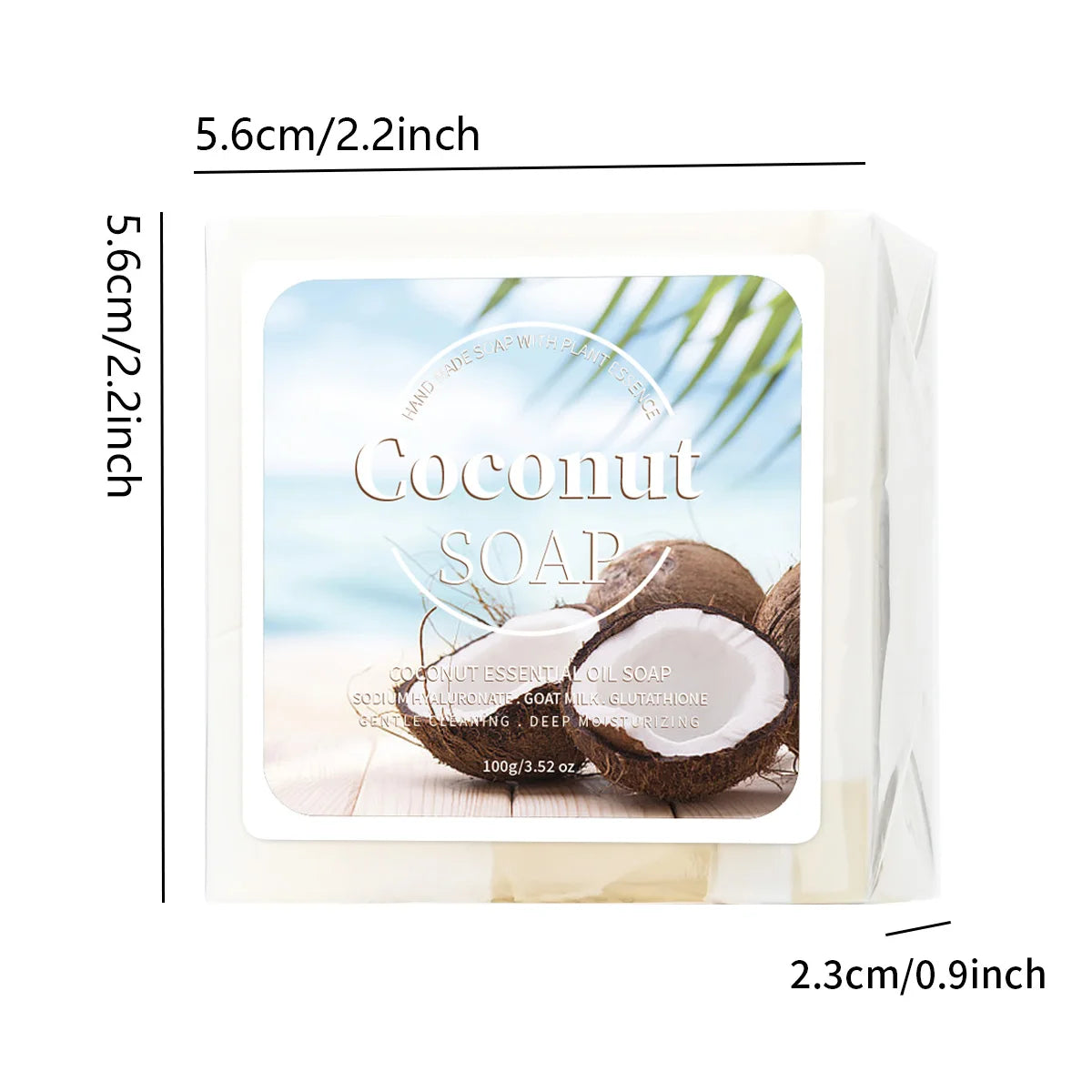 100g B+ Coconut Milk Organic Pure Plant Extract Handmade Soap Facial Treatment Acne Goat Milk Soap