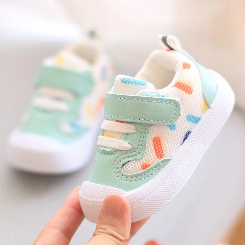 Baby Walking Shoes Spring Autumn Mesh Soft Soled Functional Boys Girls 1-3 Year Sneakers For Kids Baby Girl