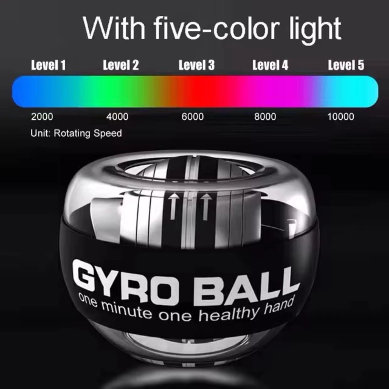 Gyroball Powerball Forearm Exerciser Muscle Fitness Equipment Gyroscope Power Ball Gyro Wrist Booster Trainer Hand Exercise