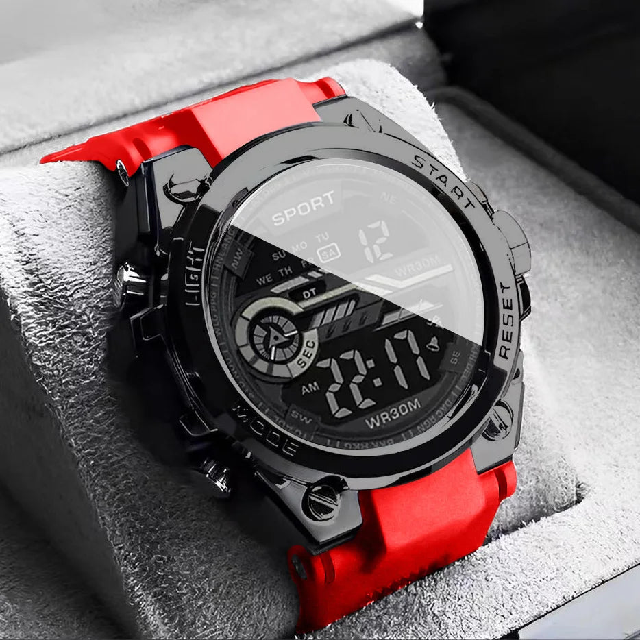 Multifunction Men's Sports Watch Waterproof Luminous Alarm Clock Men LED Digital Watch Large dial Electronic Wristwatch