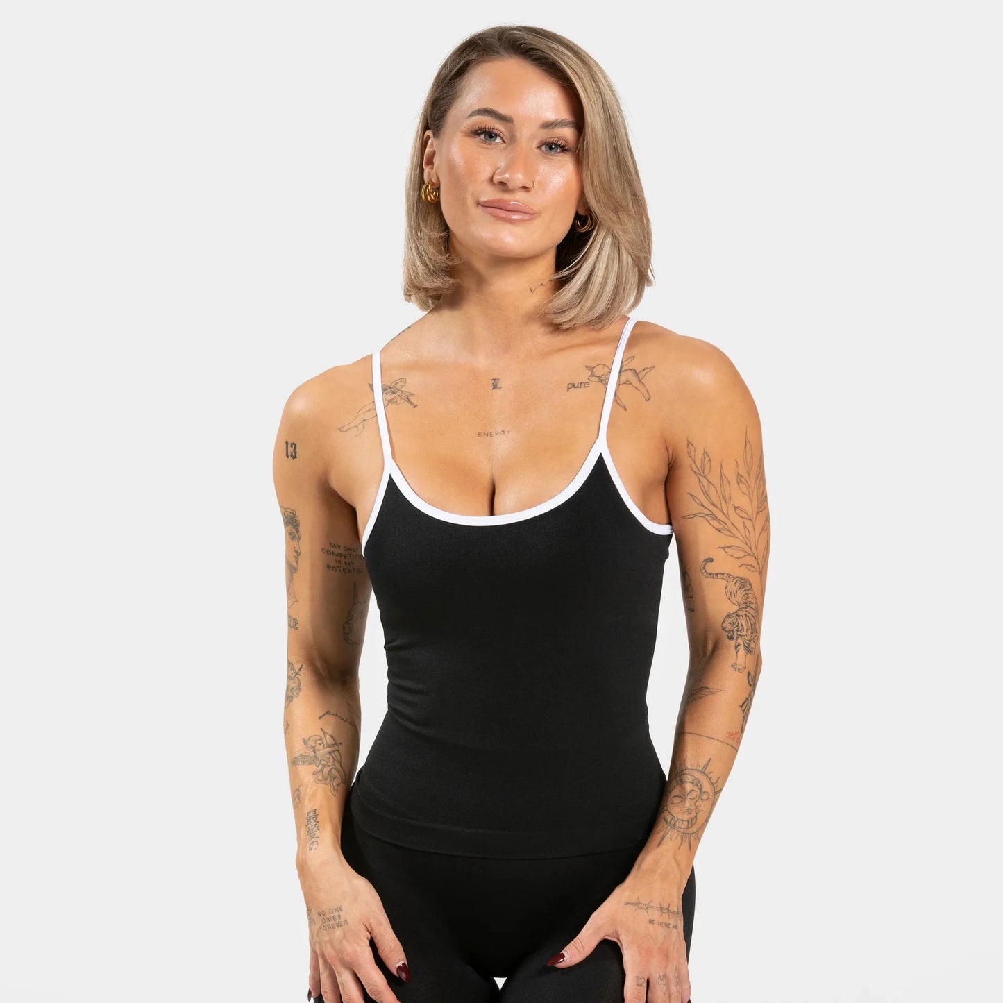 NCLAGEN Woman Sports Tank Top Open Back Gym Clothes Fitness Yoga Vest Thin Strap Push-up Dry Fit Workout Running Pilates Blouse
