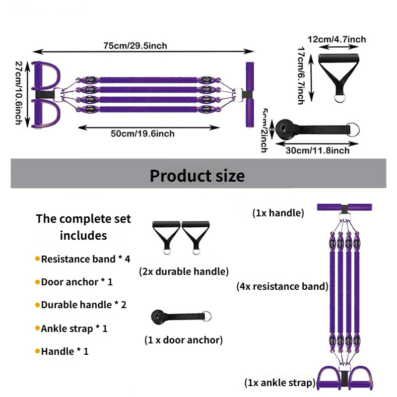Adjustable Back, Abdomen and Abdominal Muscle Tension Band, Unisex Multifunctional Home Fitness Equipment, Strength Training.