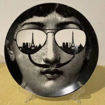 Ceramic Italian Face Hanging Plate Wall Decoration Plate European Ceramic Art Nordic Wall Decoration Ornaments Dinner Ceramic Tr