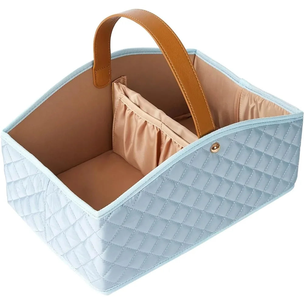 Newborn Baby Diaper Caddy Organizer Baby Room Storage Basket and Changing Box Stylish Nursery Storage Basket