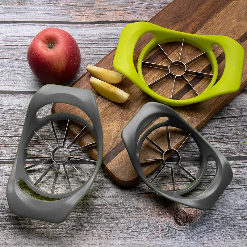 Stainless Steel Apple Slicer - Easy Use Fruit Corer Divider, 8-Slice Kitchen Cutter, Dishwasher Safe