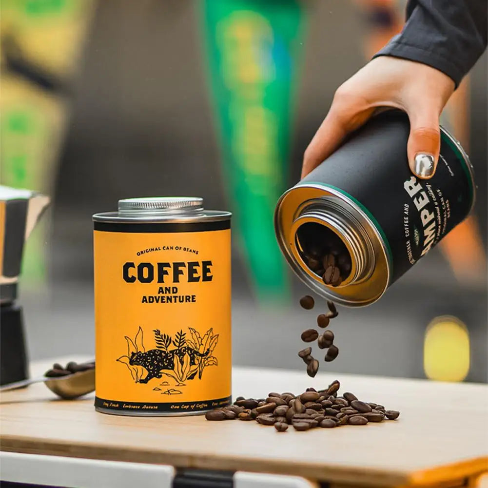 Airtight Coffee Container Portable Outdoor Camping Tin Box Freshness Preservation Kitchen Storage Organizer Friends Gifts