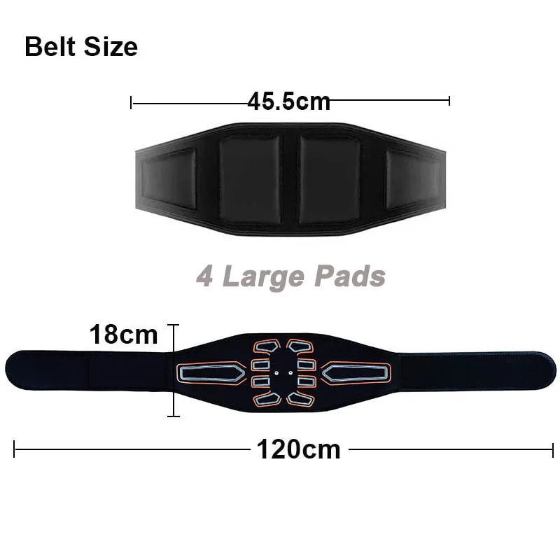 Smart Muscle Stimulator Abs Trainer Abdominal Toning Belt Waist Massager Body Slimming Weight Lose Home Gym Fitness Equiment