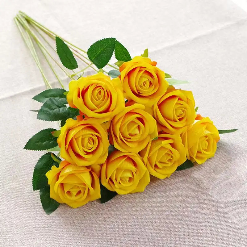 1~20pcs Artificial rose decoration Red rose Realistic artificial flowers Fake flowers Wedding dining table home decoration