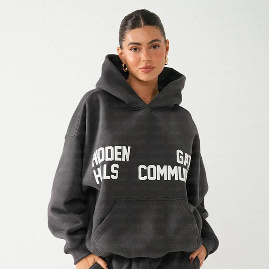 Harajuku Sweatshirt Streetwear Women's Hoodie Pants Unisex Fashion Sportswear Pullover Top Sweatpants Men's Jacket Clothes