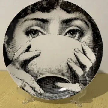 Ceramic Italian Face Hanging Plate Wall Decoration Plate European Ceramic Art Nordic Wall Decoration Ornaments Dinner Ceramic Tr