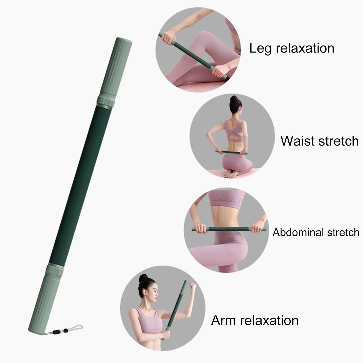 Yoga Stick for Stretching Relaxation Tool Roller Hunchback Corrector Open Back Standing Training Stick for Fitness accessories