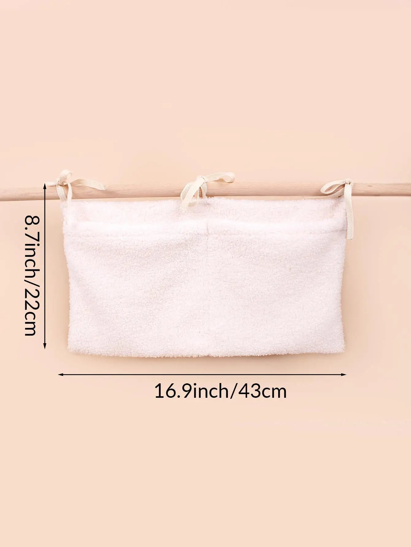 Velvet Baby Diaper Bag Bed Side Storage Bag Bedding Items Double Pocket Baby Stroller Hanging Bag Bottle Toy Organizer Pouch