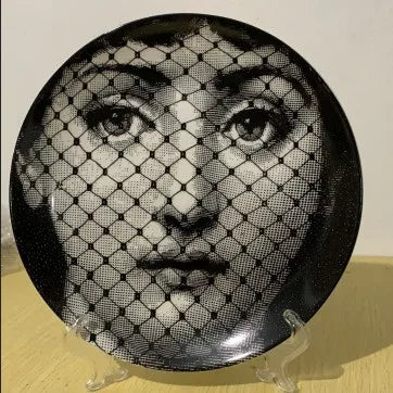 Ceramic Italian Face Hanging Plate Wall Decoration Plate European Ceramic Art Nordic Wall Decoration Ornaments Dinner Ceramic Tr