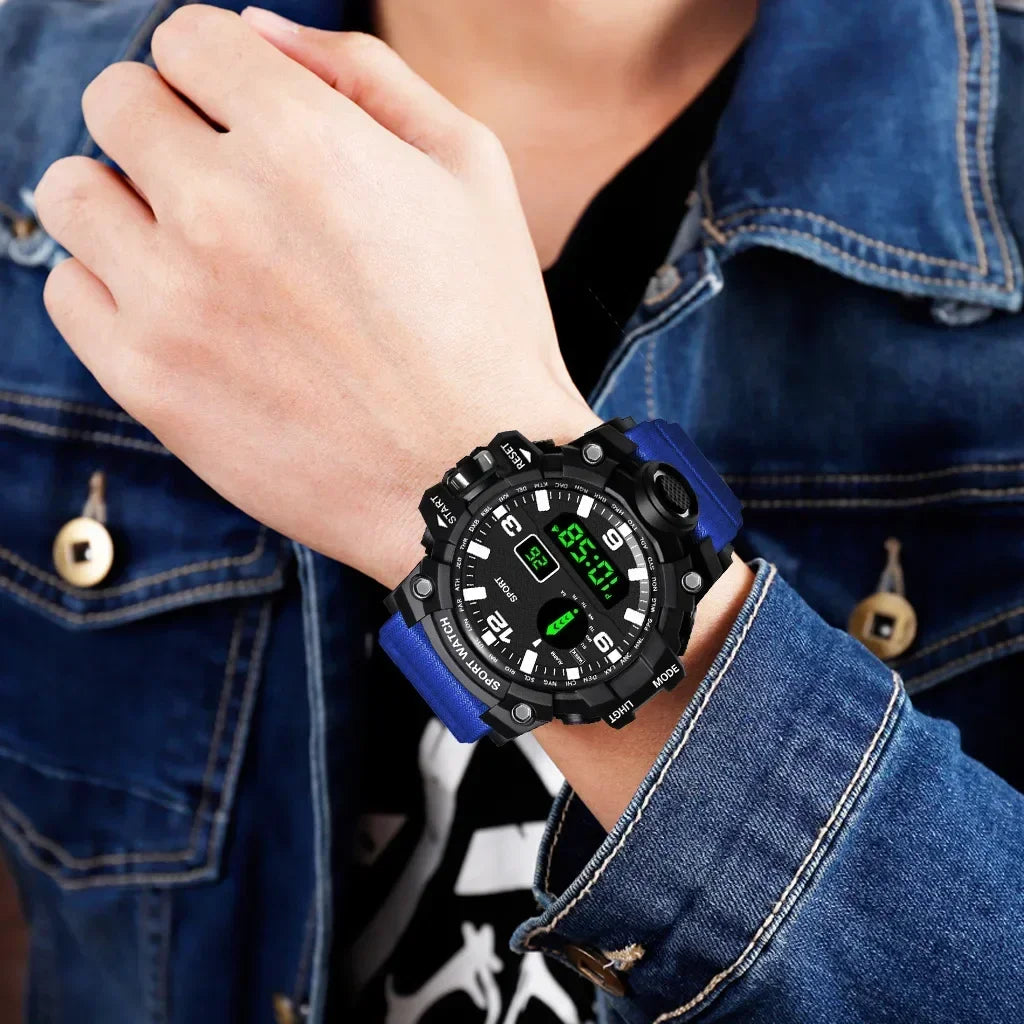 New Men's Watch LED Digital Men Sport Watches Fitness Electronic Watch Multifunction Military Sports Watches Clock Kids Gifts