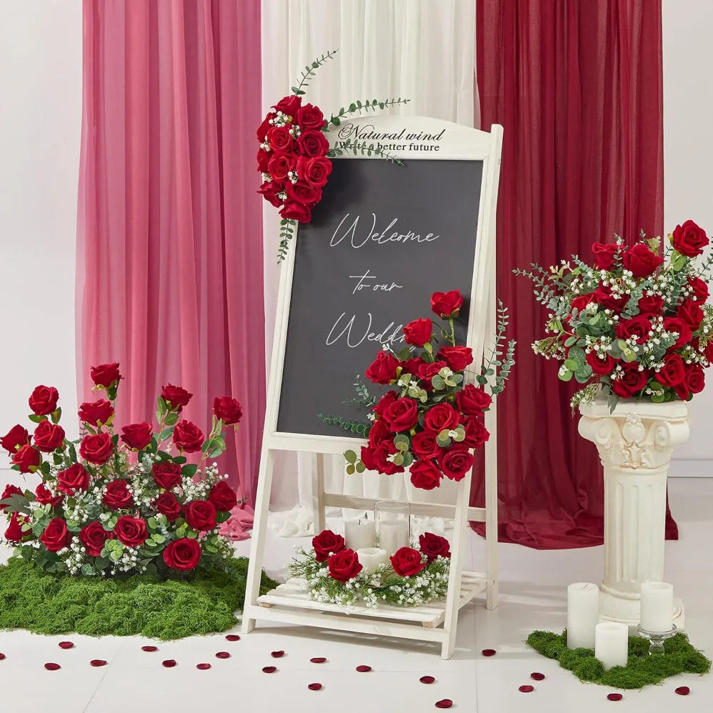 1~20pcs Artificial rose decoration Red rose Realistic artificial flowers Fake flowers Wedding dining table home decoration