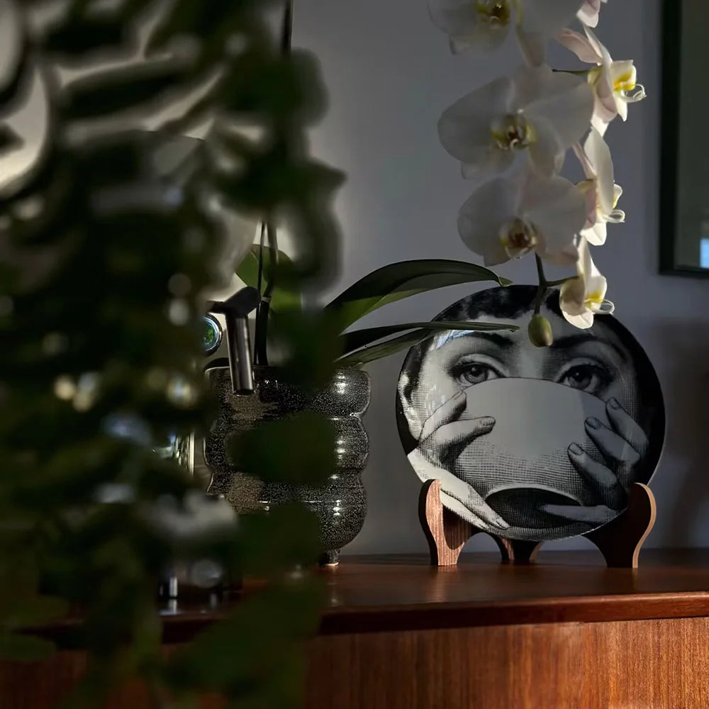 Ceramic Italian Face Hanging Plate Wall Decoration Plate European Ceramic Art Nordic Wall Decoration Ornaments Dinner Ceramic Tr