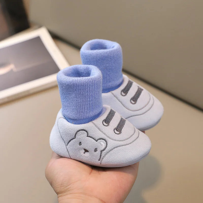 Baby Socks Shoes Infant Cute Cartoon Kids Boy Shoes Soft Rubber Sole Child Floor Sneaker Baby Girls Walker