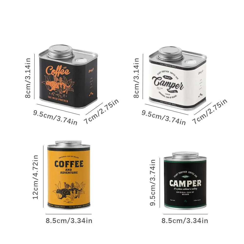 Airtight Coffee Container Portable Outdoor Camping Tin Box Freshness Preservation Kitchen Storage Organizer Friends Gifts