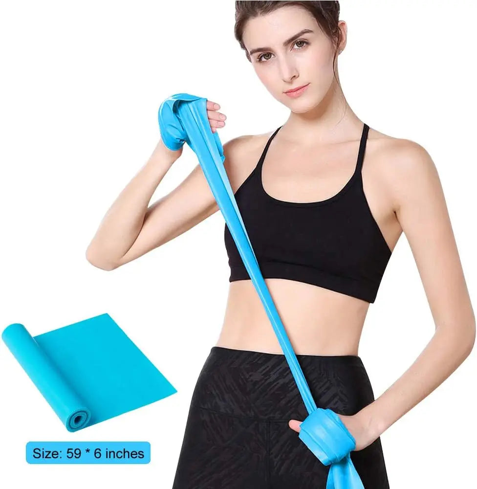 Yoga Resistance Bands Set TPE Elastic Band Exercise Workout Recovery Fitness Yoga Pilates Rehab Strength Training
