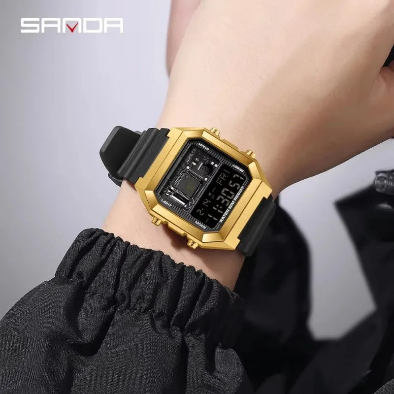 SANDA 6216 Sport Student Electronic Watch Alarm Clock Multifunction Waterproof Shockproof Luminous Calendar Casual Men's Watches