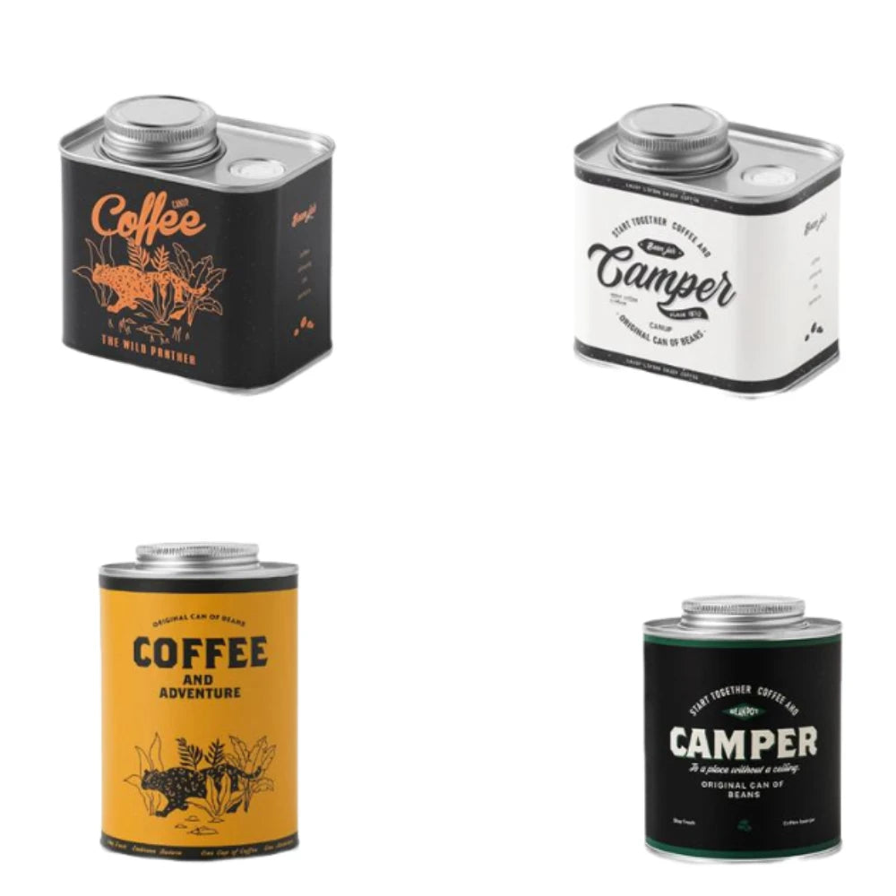 Airtight Coffee Container Portable Outdoor Camping Tin Box Freshness Preservation Kitchen Storage Organizer Friends Gifts