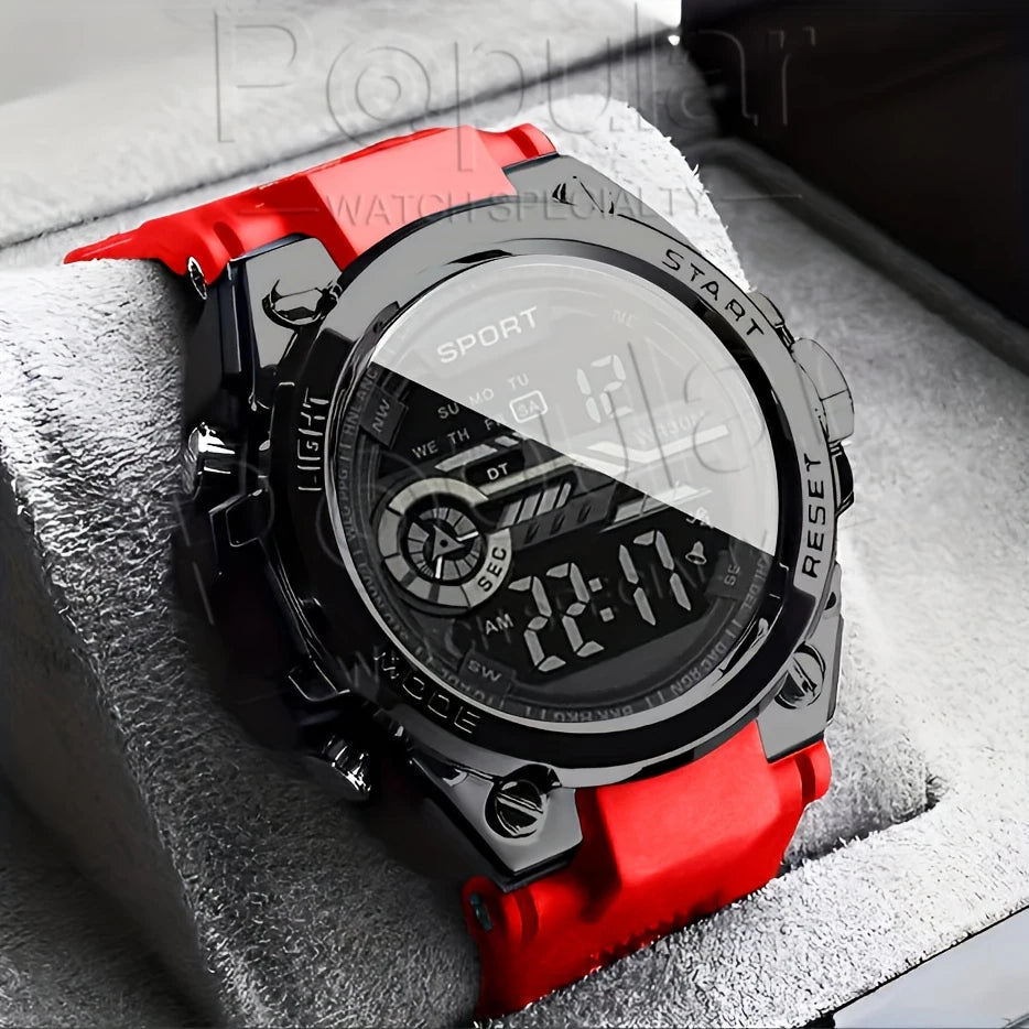 Multifunction Men's Sports Watch Waterproof Luminous Alarm Clock Men LED Digital Watch Large dial Electronic Wristwatch