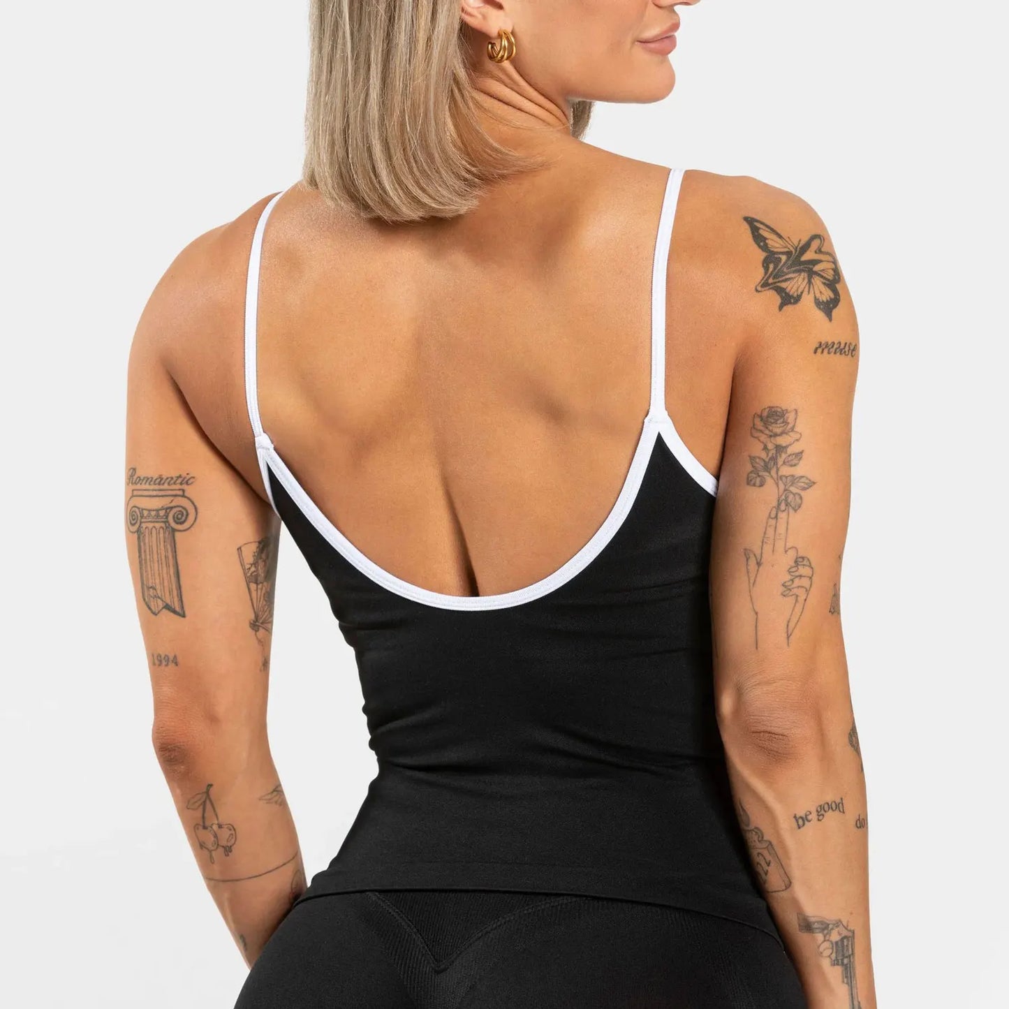 NCLAGEN Woman Sports Tank Top Open Back Gym Clothes Fitness Yoga Vest Thin Strap Push-up Dry Fit Workout Running Pilates Blouse