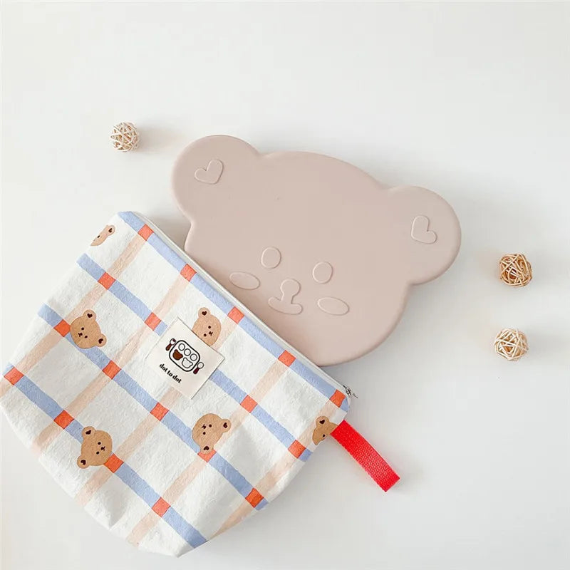 Waterproof Baby Diaper Storage Bag 7pcs/set Kindergarten Kids Clothing Nappies Organizer Toilet Storage Medicine Bento Bag