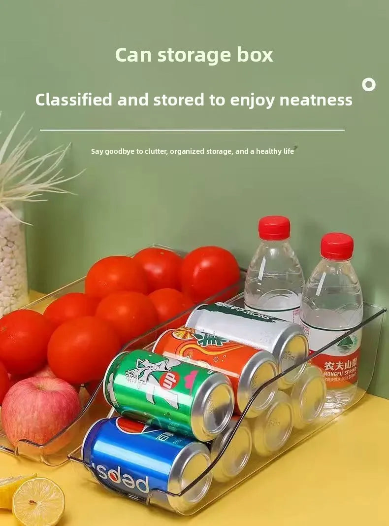 2025 NEW 1 Piece Kitchen Storage Cans Soda Cans Organizer Refrigerator Freezer Can Dispenser Kitchen Accessories Space Saver