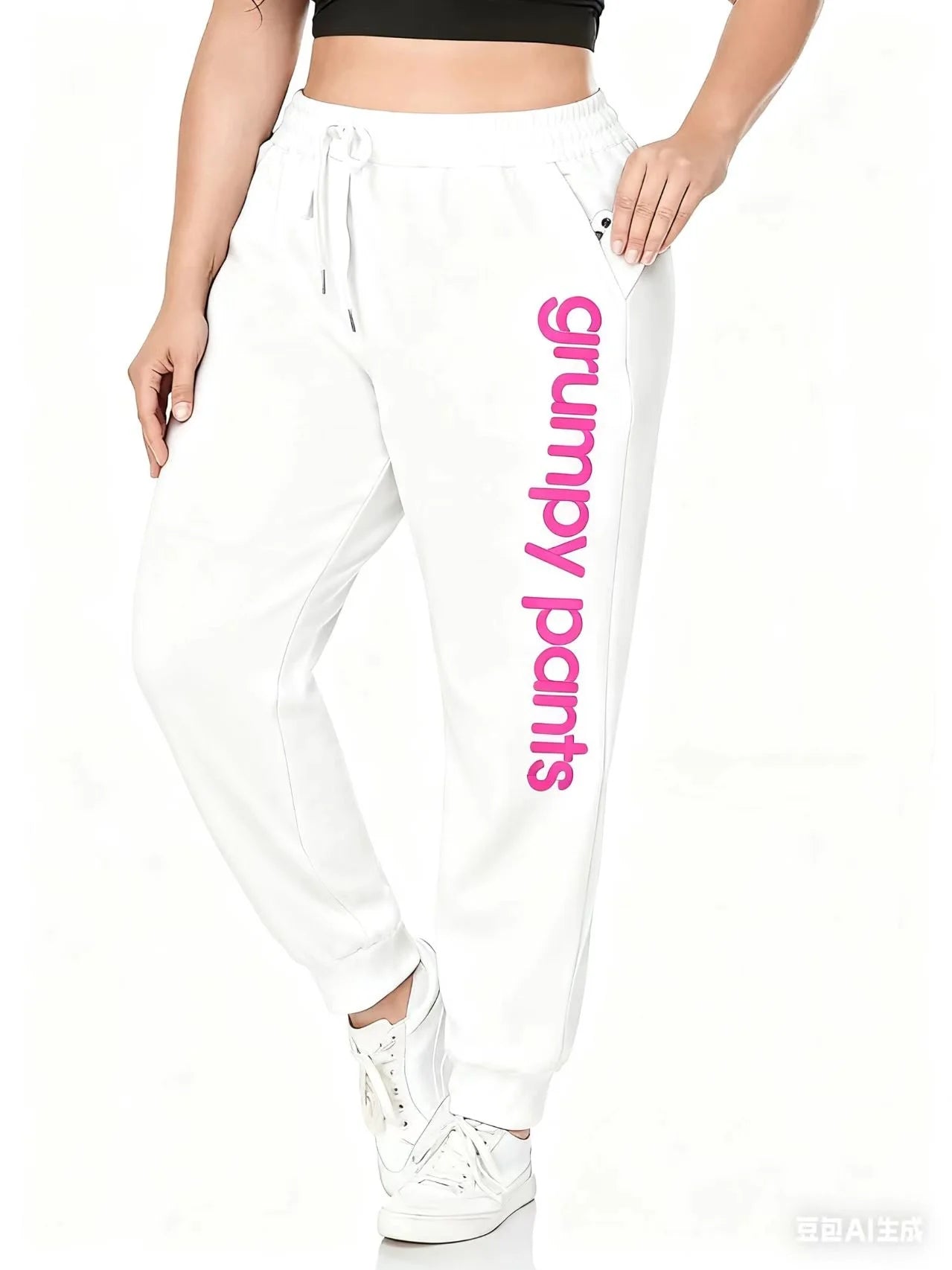 Women's slimming drawstring printed casual versatile fashion ankle pants for spring and autumn