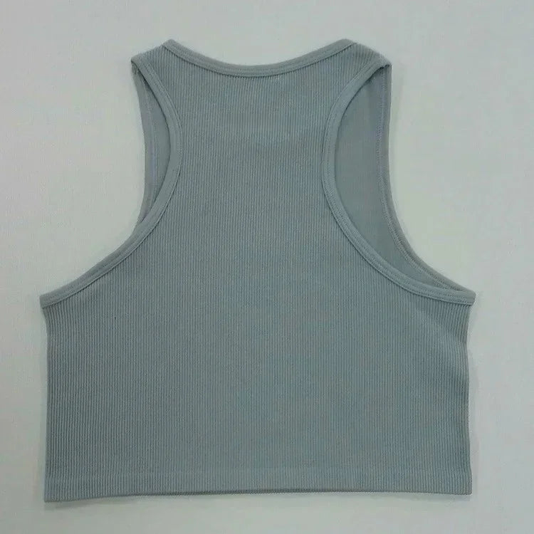 NV Top Camisole Fitness Seamless knitted deep V Vest Threaded Yoga Underwear Seamless Knit Vertical Stripe tank top