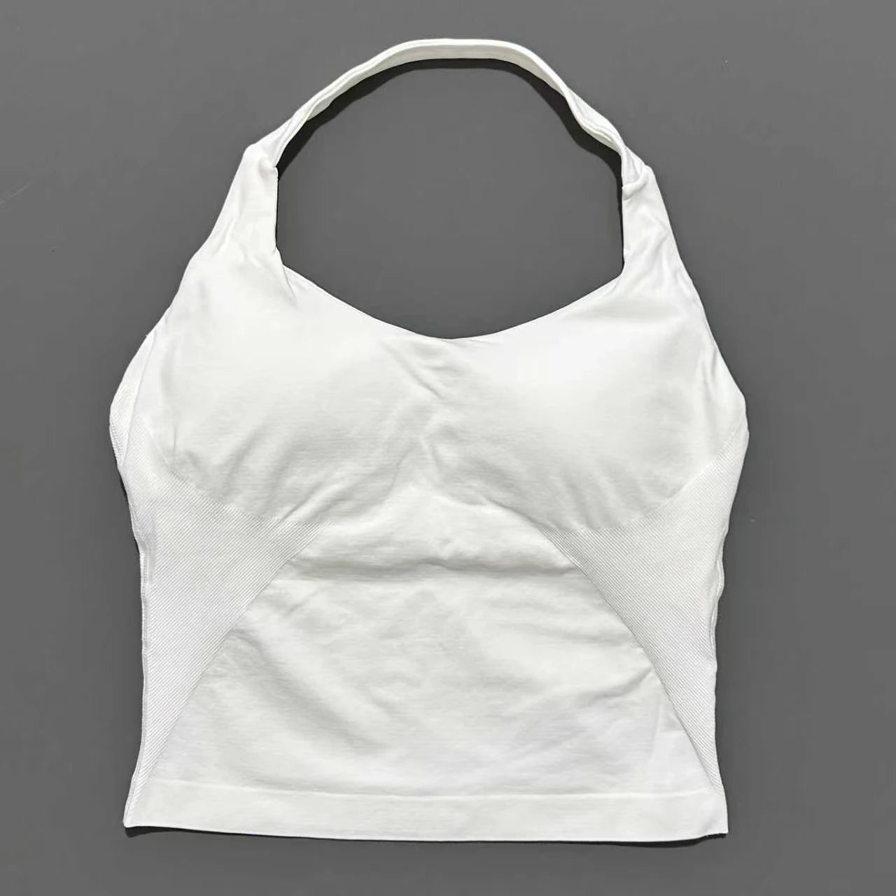 Histello Longline Strappy Top Women Sports Tank Halter Seamless Ruched Backless Gym Activewear Workout Yoga Fitness Tops