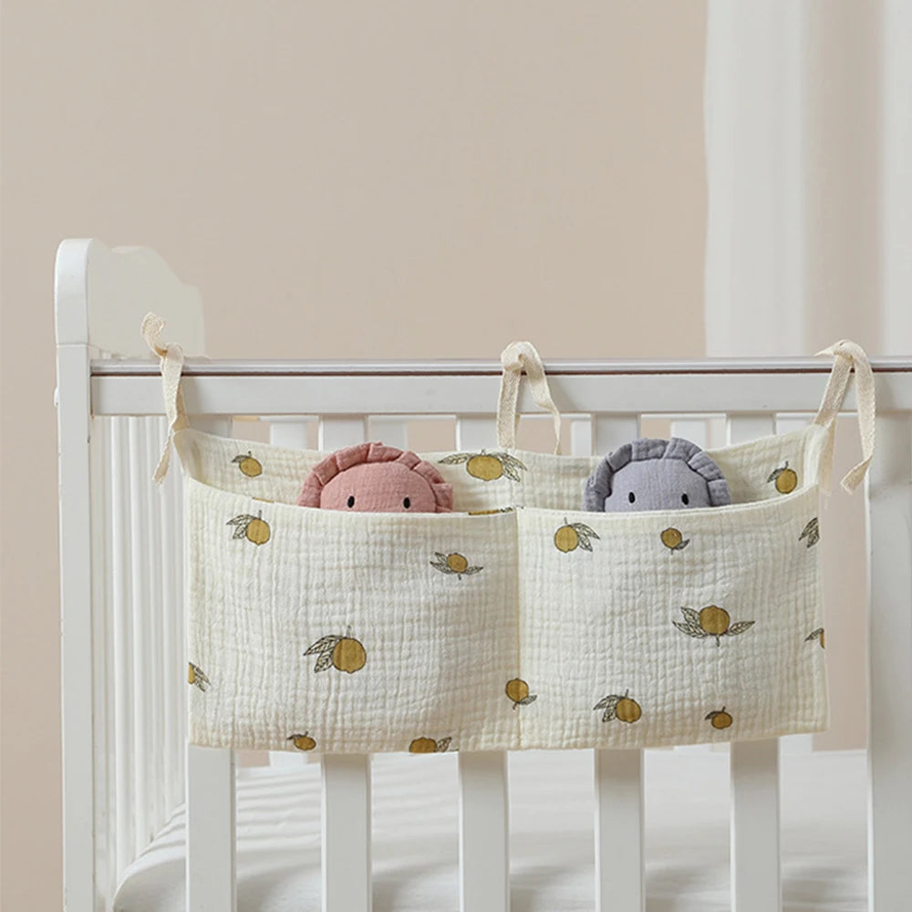 Baby Nursery Crib Organizer, Diaper Caddy Stacker, Portable Hanging Storage for Diapers Wipes Baby Essentials , Changing Table