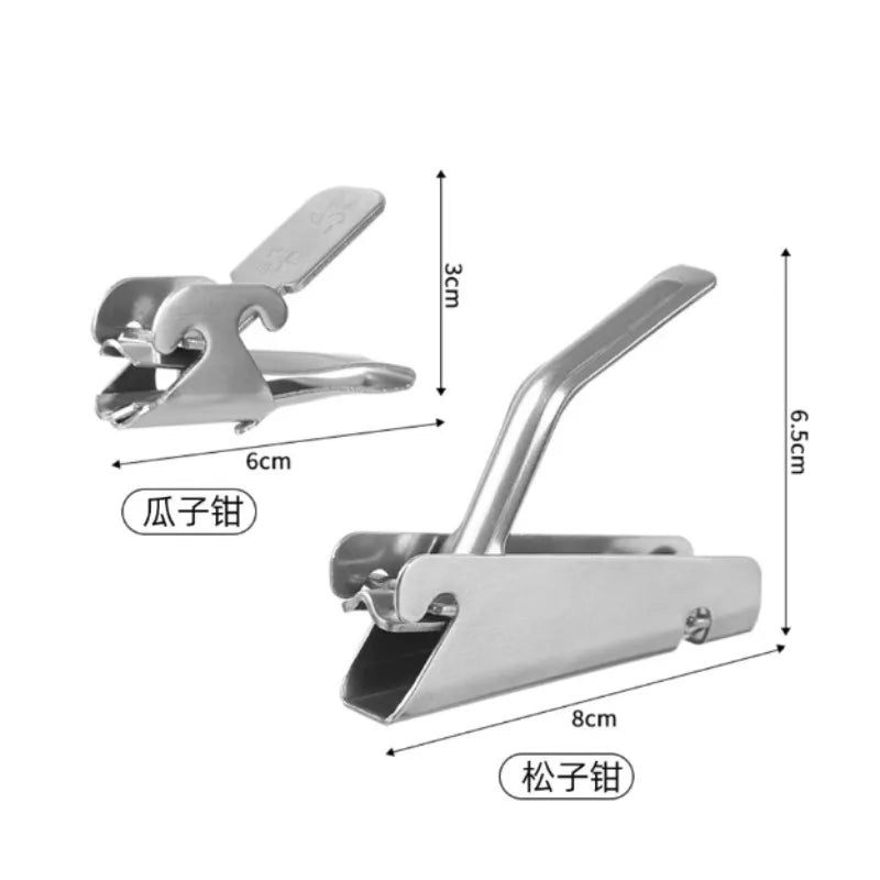 Kitchen Accessories Nut Shelling Gadgets Stainless Steel Melon Seed Opener Peeler Peanut Pistachio Shell Clamp Machine Home Tool