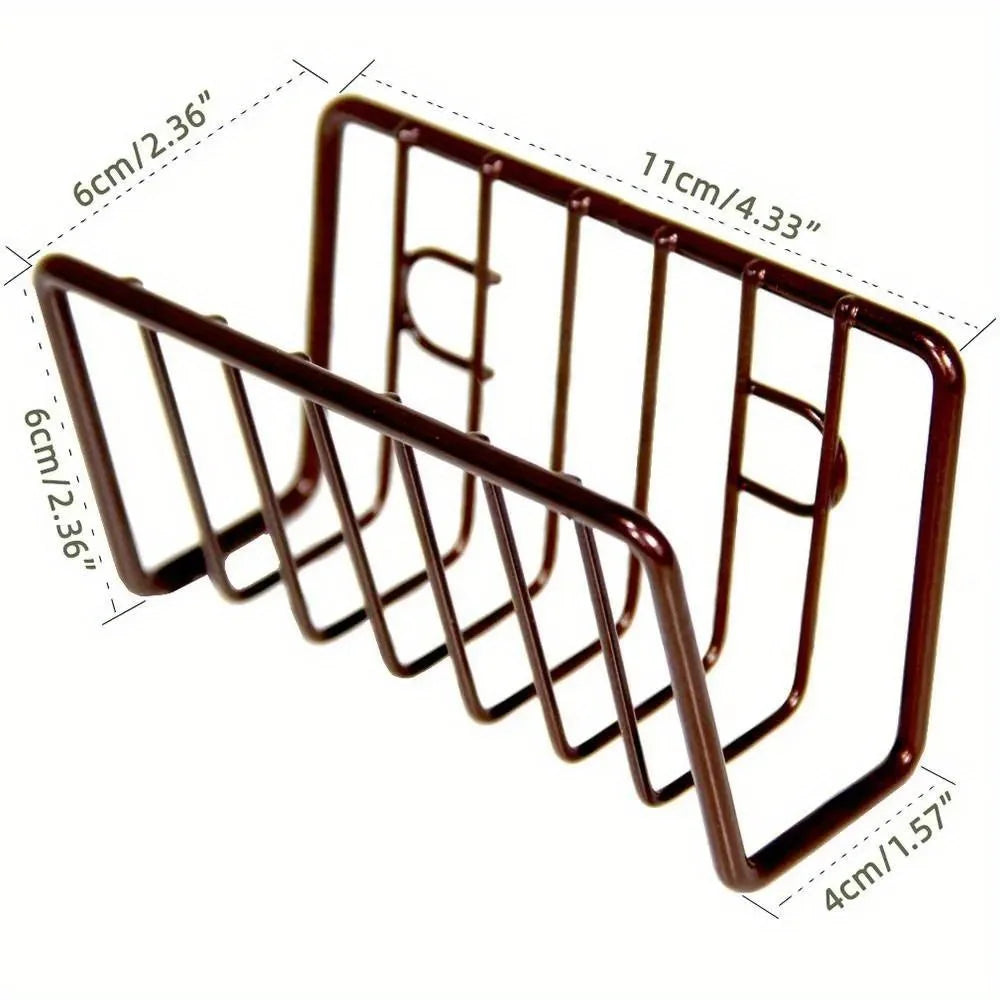 1pc Sink Sponge Rack Drain Storage Shelf Stainless Steel Kitchen Wire Ball Rag Organizer Holder Kitchen Storage Rack