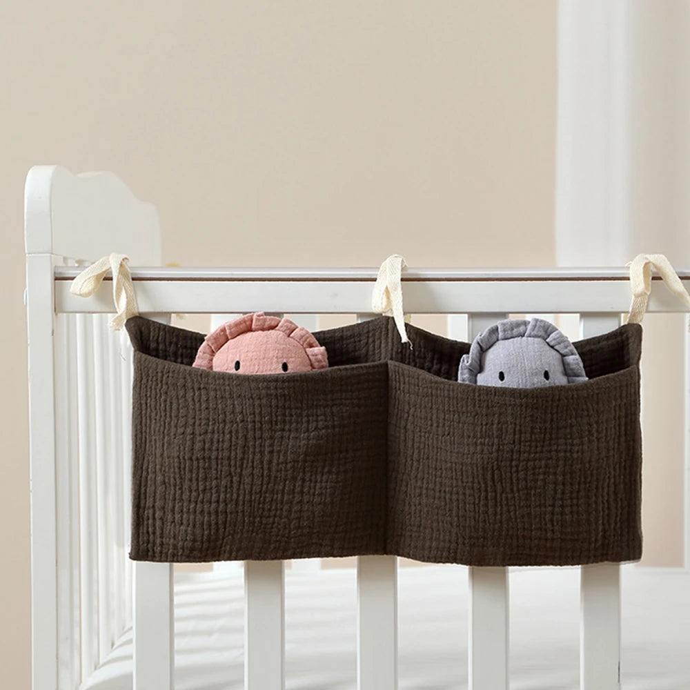 Baby Nursery Crib Organizer, Diaper Caddy Stacker, Portable Hanging Storage for Diapers Wipes Baby Essentials , Changing Table
