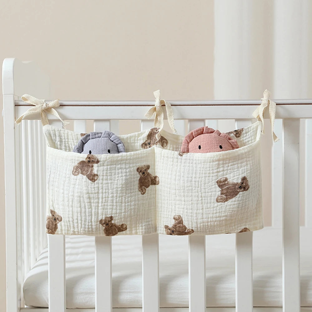 Baby Nursery Crib Organizer, Diaper Caddy Stacker, Portable Hanging Storage for Diapers Wipes Baby Essentials , Changing Table