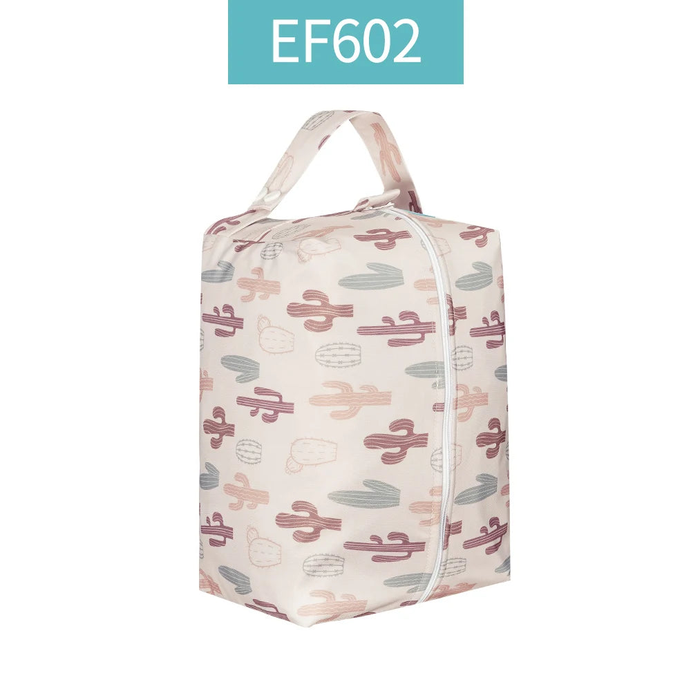 HappyFlute Wet Dry Bags for Baby Cloth Diapers Waterproof Pod Hanging Diaper Bag Reusable Washable for Baby Stroller Diaper Bag