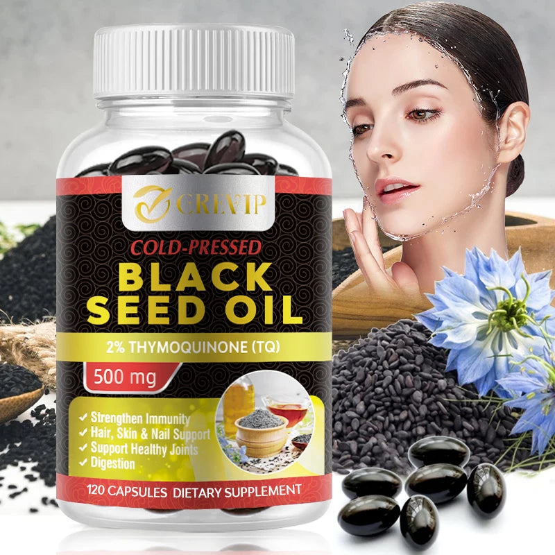 Black Seed Oil Capsules - Cold Pressed - 100% Turkish Fennel, Nigella Seed Oil, Organic BSO, Non-GMO, 100% Pure Nigella Seed Oil