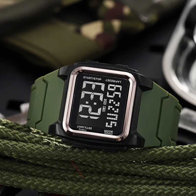 Fashion Men Sports Watch Life Waterproof Sport Watches Stopwatch Alarm Clock Luminous Luxury Electronic Wristwatch for Man Kids