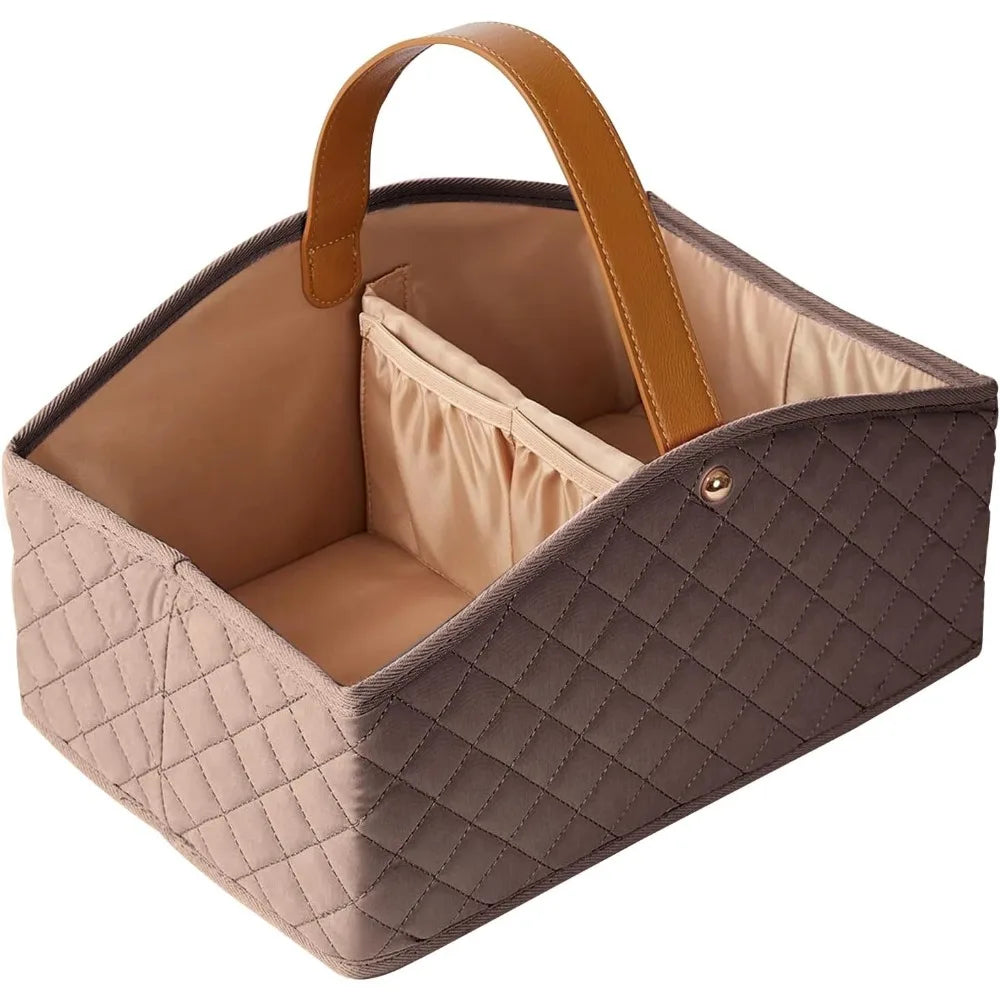 Newborn Baby Diaper Caddy Organizer Baby Room Storage Basket and Changing Box Stylish Nursery Storage Basket
