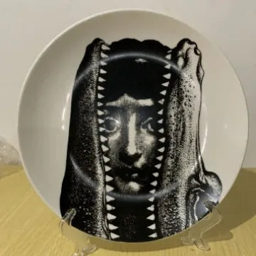 Ceramic Italian Face Hanging Plate Wall Decoration Plate European Ceramic Art Nordic Wall Decoration Ornaments Dinner Ceramic Tr