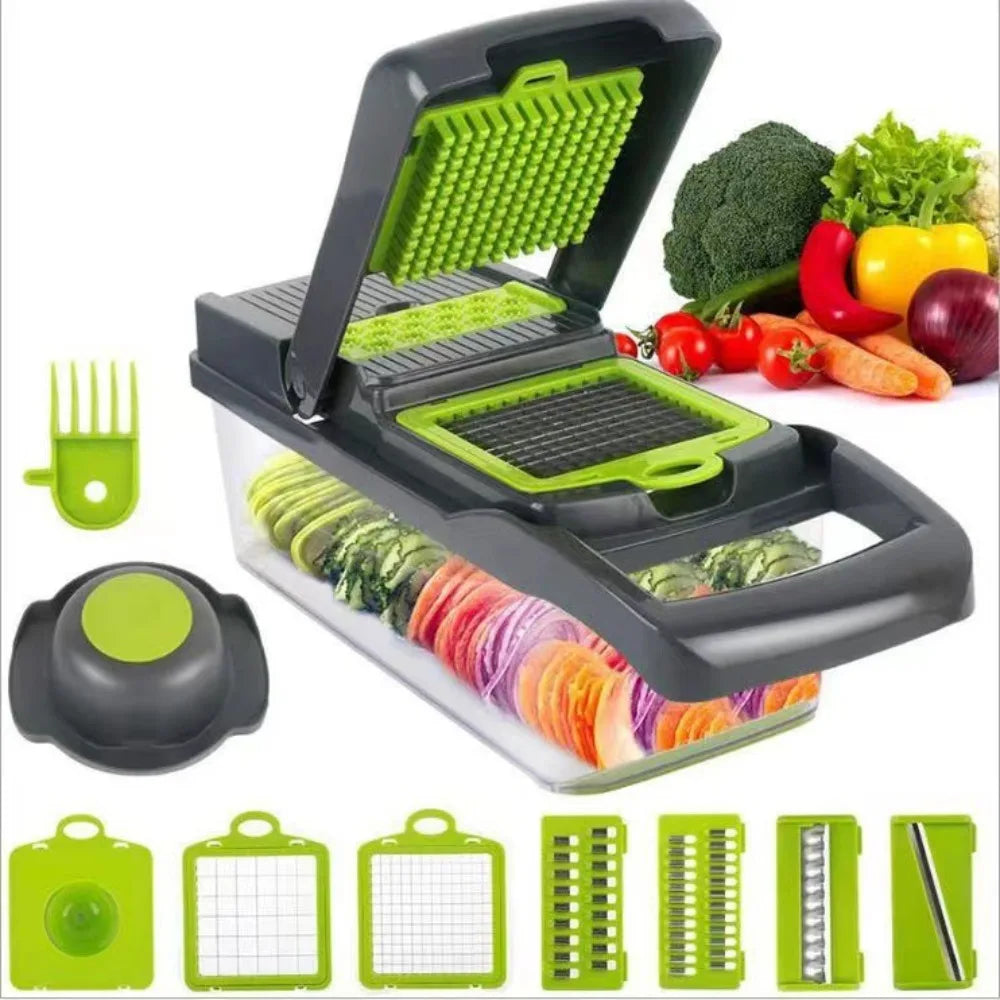 Multi-functional vegetable cutter, kitchen household, potato shreds, shredded and diced, radish grater, slicer