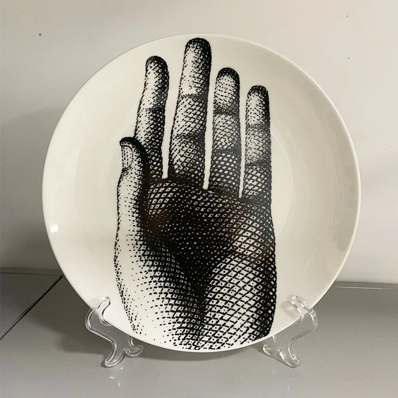 Ceramic Italian Face Hanging Plate Wall Decoration Plate European Ceramic Art Nordic Wall Decoration Ornaments Dinner Ceramic Tr