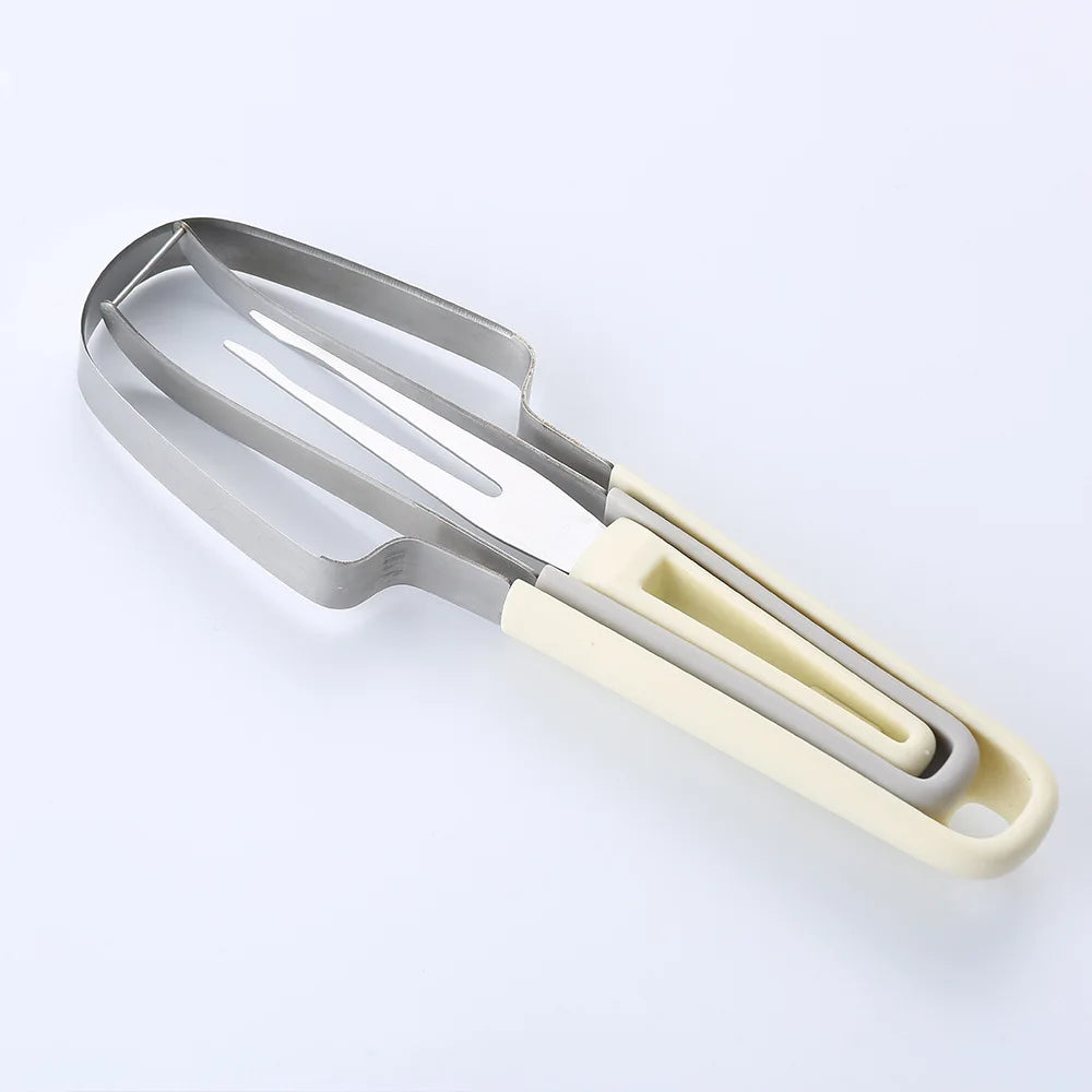 3-in-1 Watermelon Fork Slicer Cutter, 2024 Stainless Steel Fruit Watermelon Cutting Tool Fork Slicer Knife Set for Home Kitchen