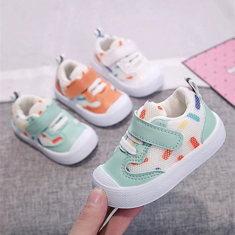 Baby Walking Shoes Spring Autumn Mesh Soft Soled Functional  Boys Girls 1-3 Year Sneakers For Kids Baby Girl