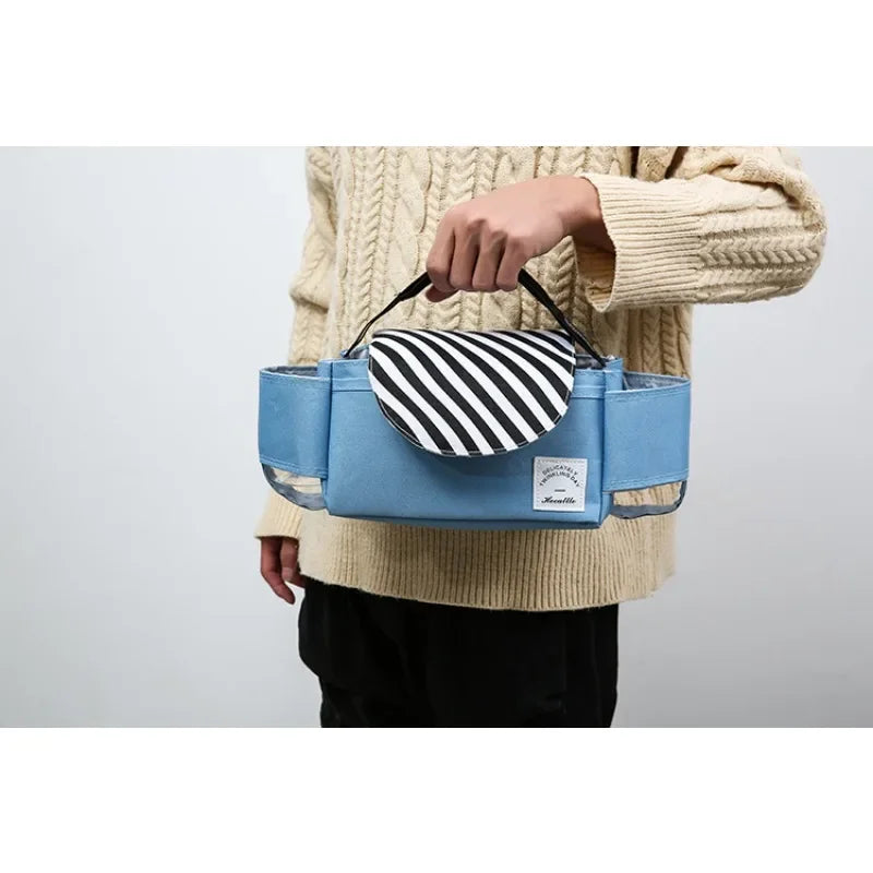 Baby Stroller Hanging Bag Portable Storage Basket Diaper Bag Mother's Bag Bottle Hanging Bag Outdoor Stroller Accessories